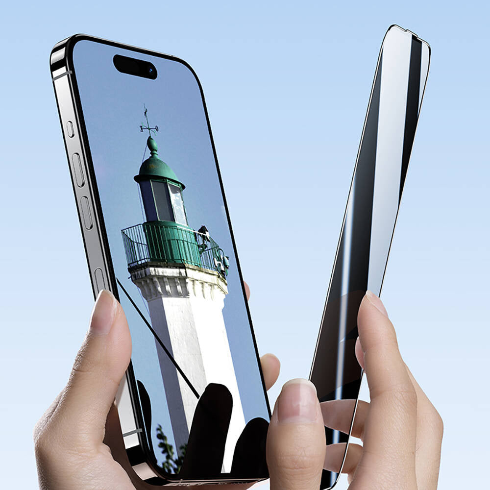 Apple iPhone 16 Pro Hidrofobik Ve Oleofobik Özellikli Benks Air Shield Ekran Koruyucu 10&prime;lu Paket Şeffaf