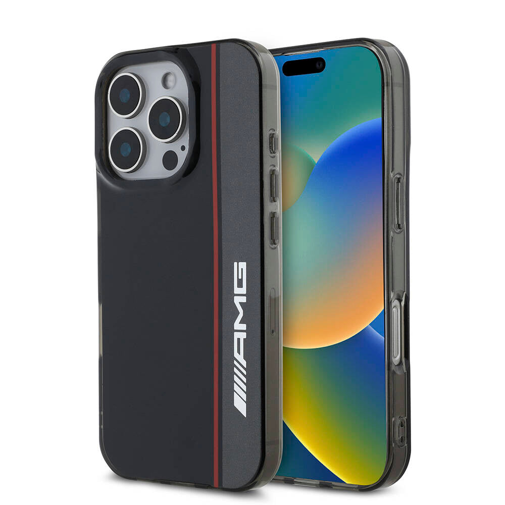 Apple iPhone 16 Pro Kılıf AMG Orjinal Lisanslı Magsafe Şarj Özellikli IML Baskı Logolu Çift Katmanlı Bow Lines Kapak Beyaz