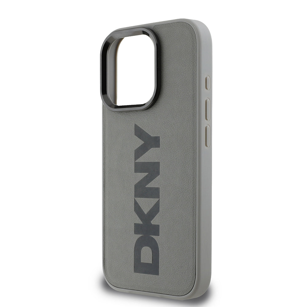 Apple iPhone 16 Pro Kılıf DKNY Orjinal Lisanslı Magsafe Şarj Özellikli PU Deri Plain Kapak Kahverengi