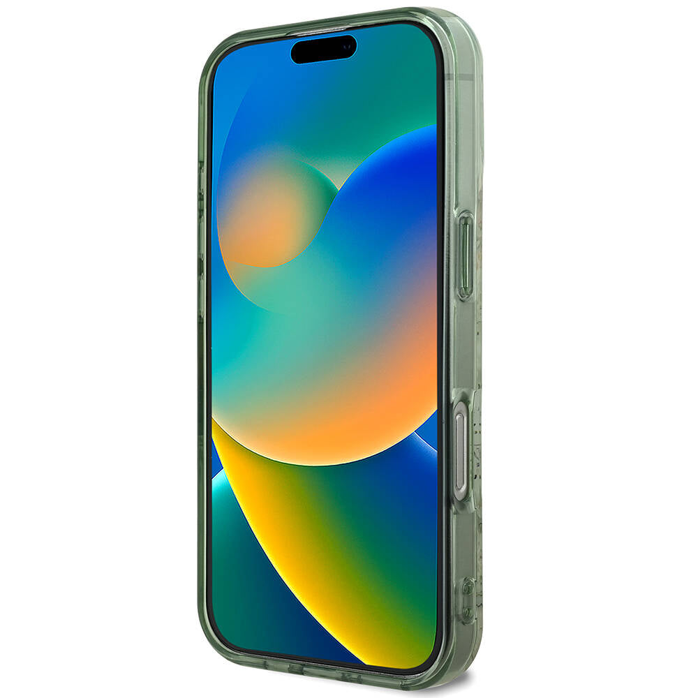 Apple iPhone 16 Pro Kılıf Guess Orjinal Lisanslı Magsafe Şarj Özellikli Flower Tonal Circle Kapak Mor