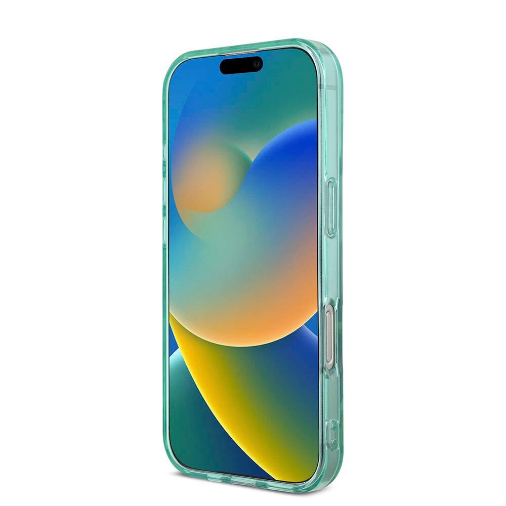 Apple iPhone 16 Pro Kılıf Guess Orjinal Lisanslı Magsafe Şarj Özellikli IML Baskılı Jungle Ring Kapak Mor