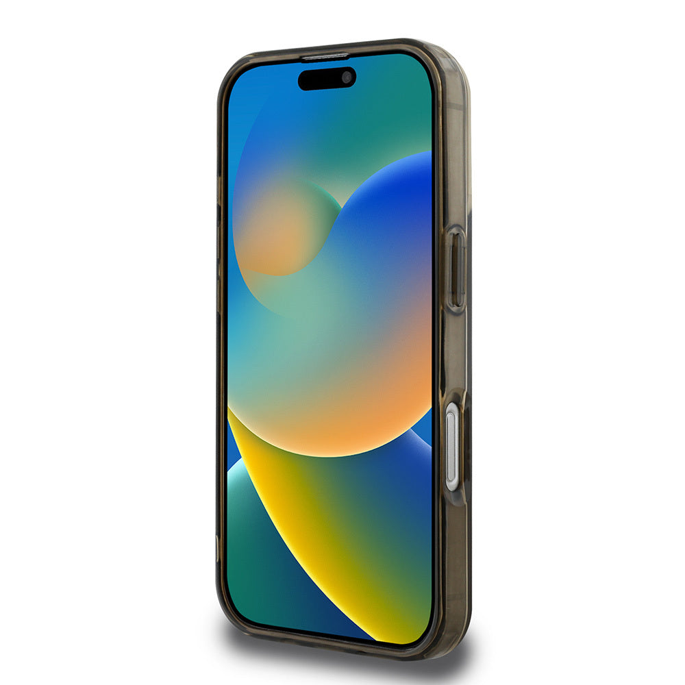 Apple iPhone 16 Pro Kılıf Guess Orjinal Lisanslı Magsafe Şarj Özellikli IML Baskılı Klasik Logolu 4G Desenli Kapak Kahverengi