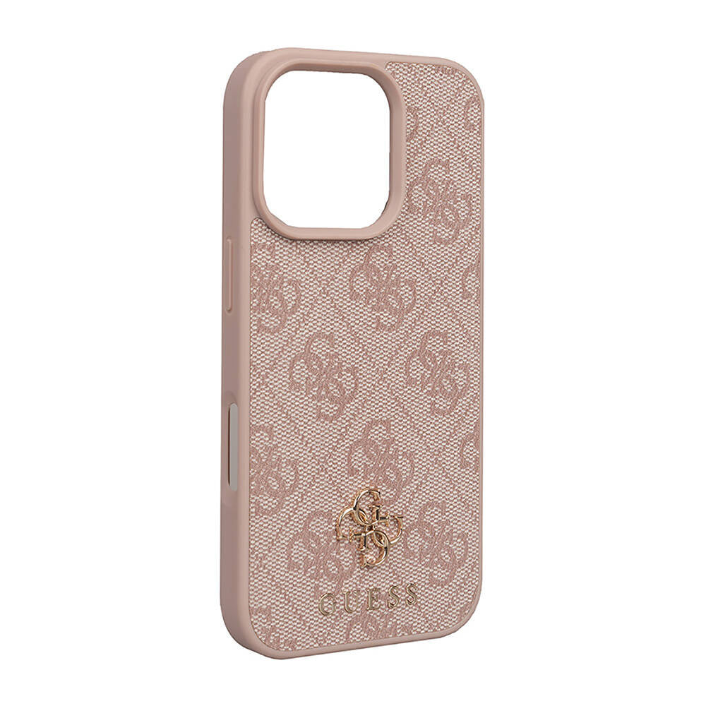 Apple iPhone 16 Pro Kılıf Guess Orjinal Lisanslı Magsafe Şarj Özellikli Small 4G Classic Kapak Kahverengi