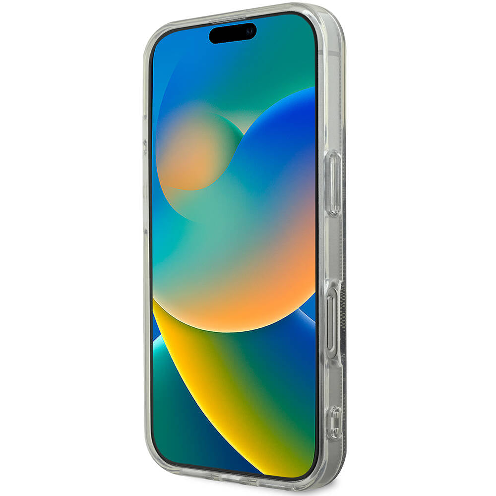 Apple iPhone 16 Pro Kılıf Guess Orjinal Lisanslı Magsafe Şarj Özellikli Yazı Logolu 4G Desenli Kapak Siyah