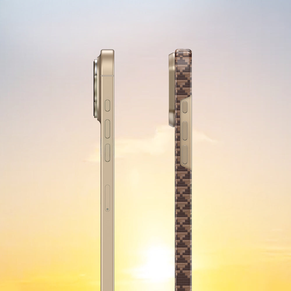 Apple iPhone 16 Pro Kılıf M-safe Şarj Özellikli Raptic Aramid Skin Origin Serisi Kapak Lacivert