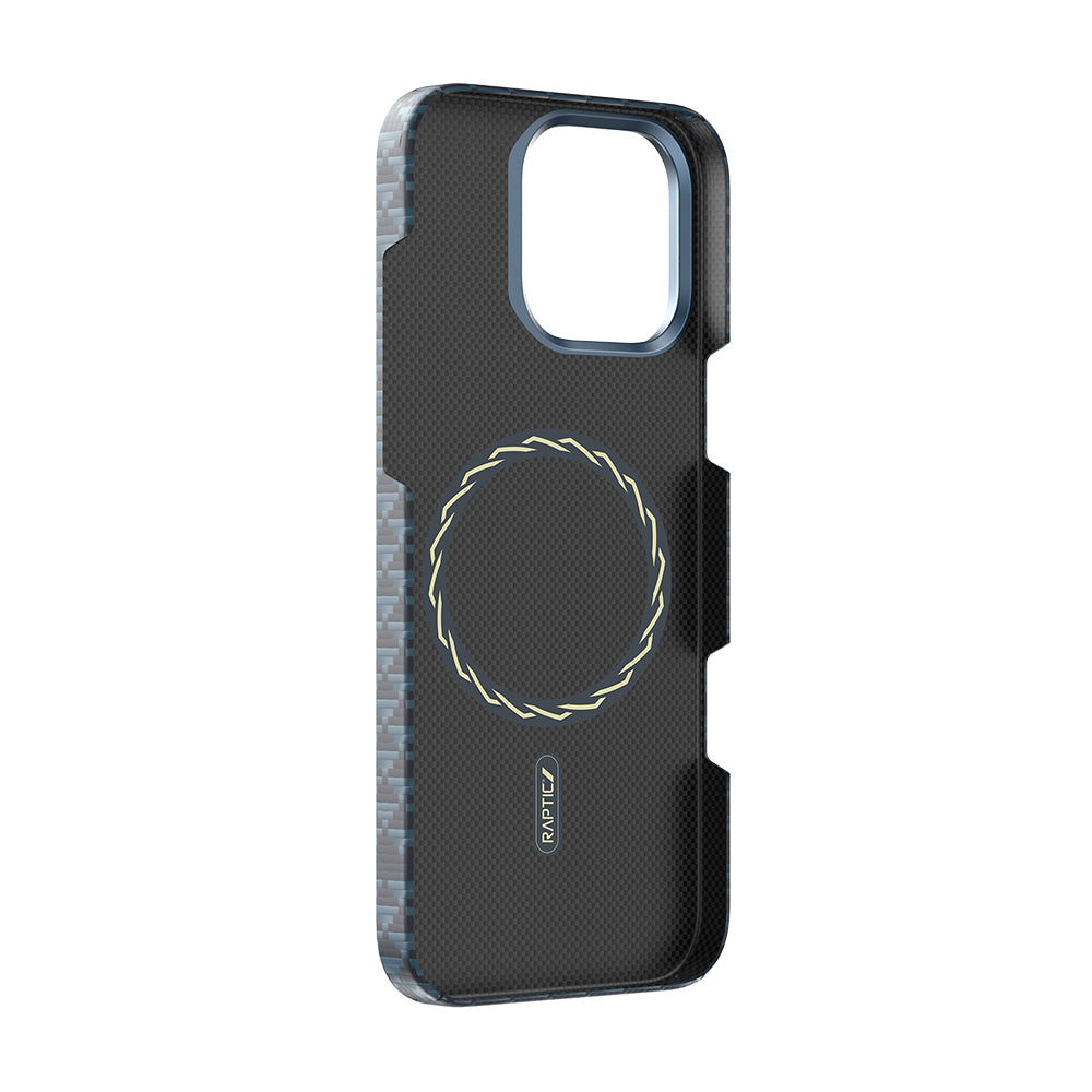 Apple iPhone 16 Pro Kılıf M-safe Şarj Özellikli Raptic Aramid Skin Origin Serisi Kapak Kırmızı