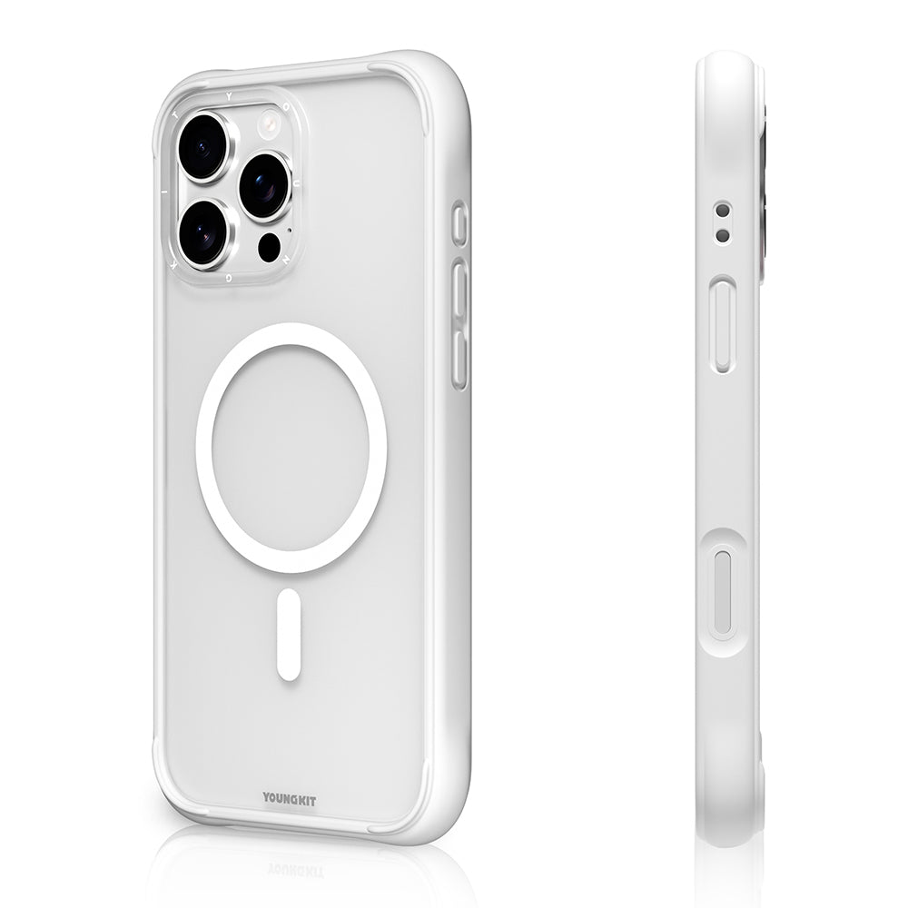 Apple iPhone 16 Pro Kılıf M-safe Şarj Özellikli Youngkit Macaroon Serisi Kapak Yeşil