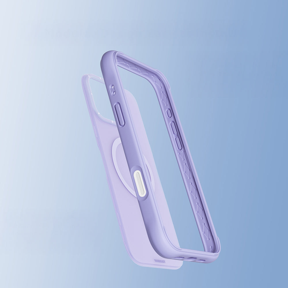 Apple iPhone 16 Pro Kılıf M-safe Şarj Özellikli Youngkit Macaroon Serisi Kapak Kırmızı