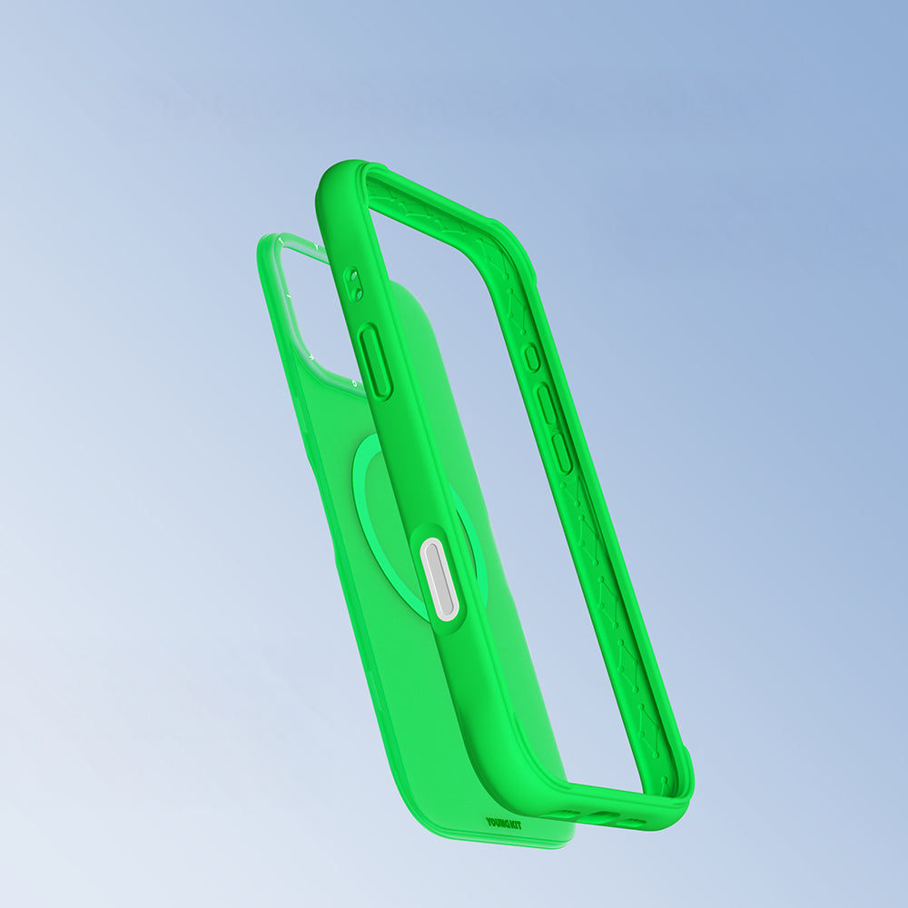 Apple iPhone 16 Pro Kılıf M-safe Şarj Özellikli Youngkit Macaroon Serisi Kapak Siyah