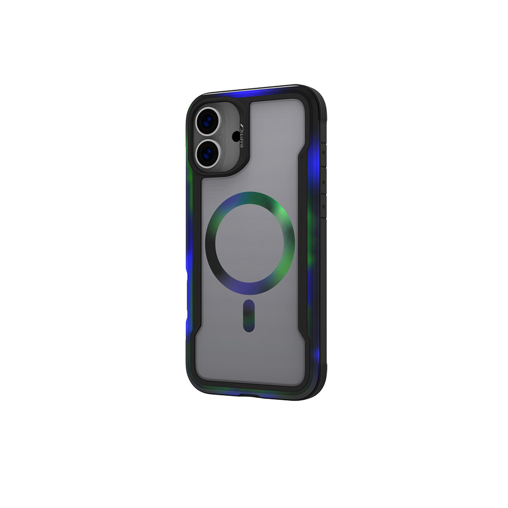 Apple iPhone 16 Pro Kılıf Magsafe Şarj Özellikli Airbagli Raptic Shield 2.0 Serisi Şeffaf Arka Yüzey Kapak Siyah