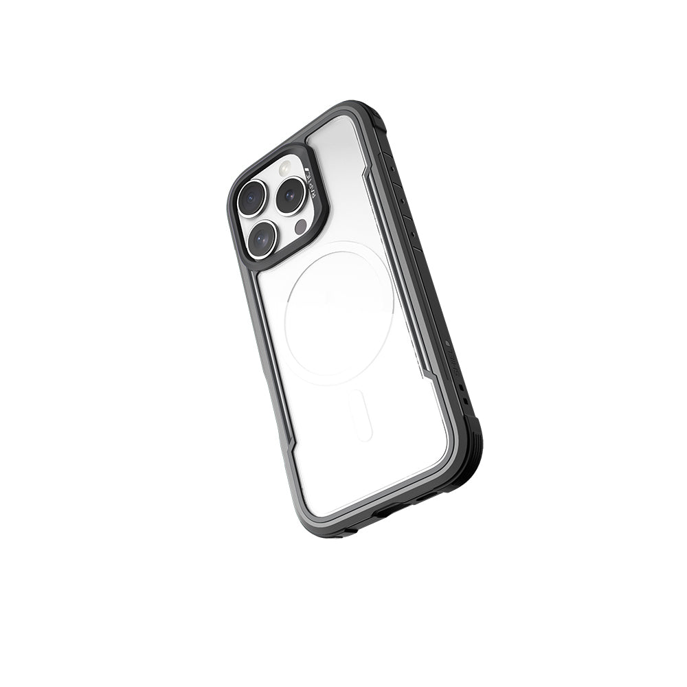 Apple iPhone 16 Pro Kılıf M-safe Şarj Özellikli Airbagli Raptic Shield Serisi Şeffaf Arka Yüzey Kapak Siyah