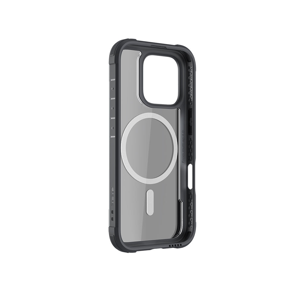 Apple iPhone 16 Pro Kılıf M-safe Şarj Özellikli Airbagli Raptic Shield Serisi Şeffaf Arka Yüzey Kapak Colorful