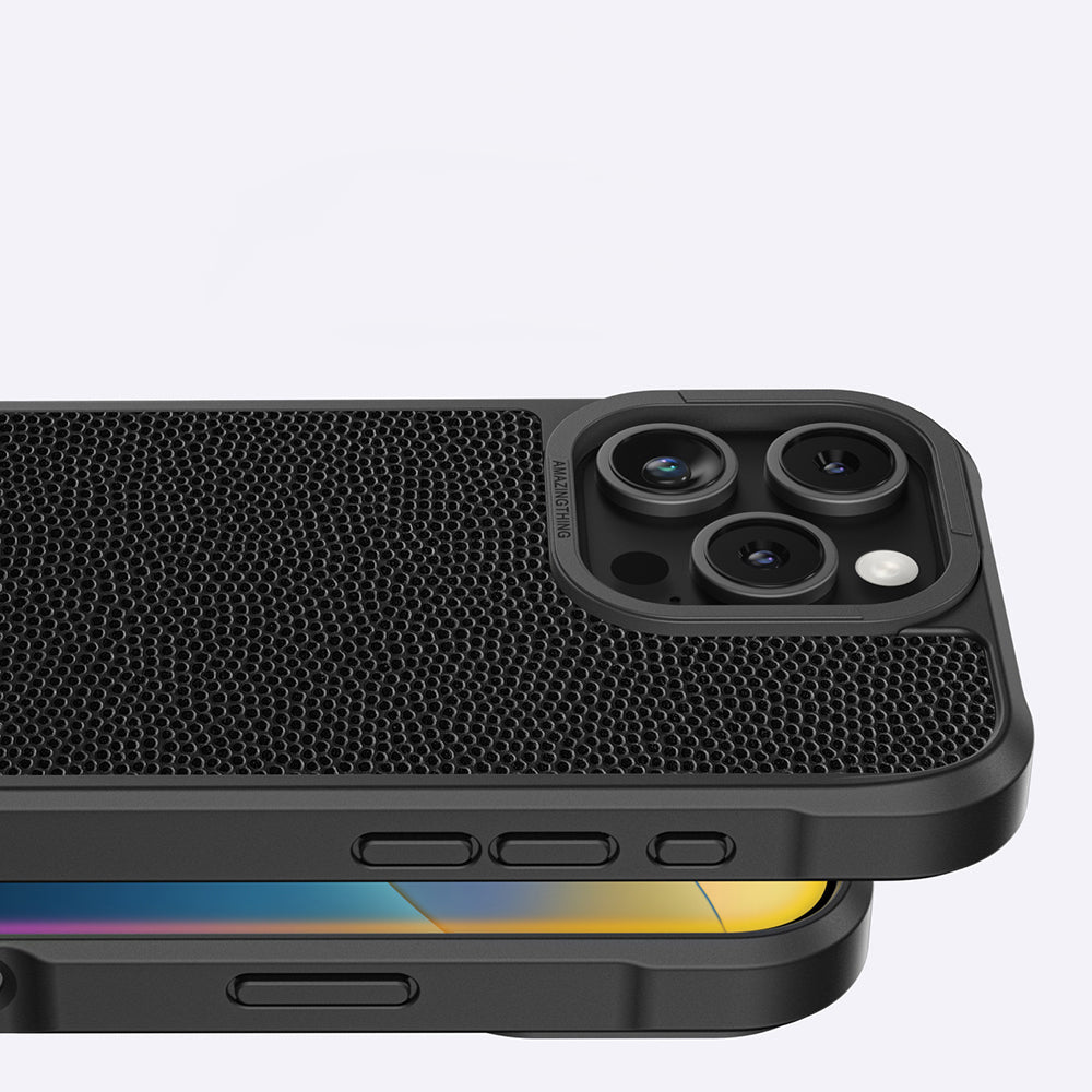 Apple iPhone 16 Pro Kılıf Magsafe Şarj Özellikli Amazingthing Glamour Serisi Kapak Siyah