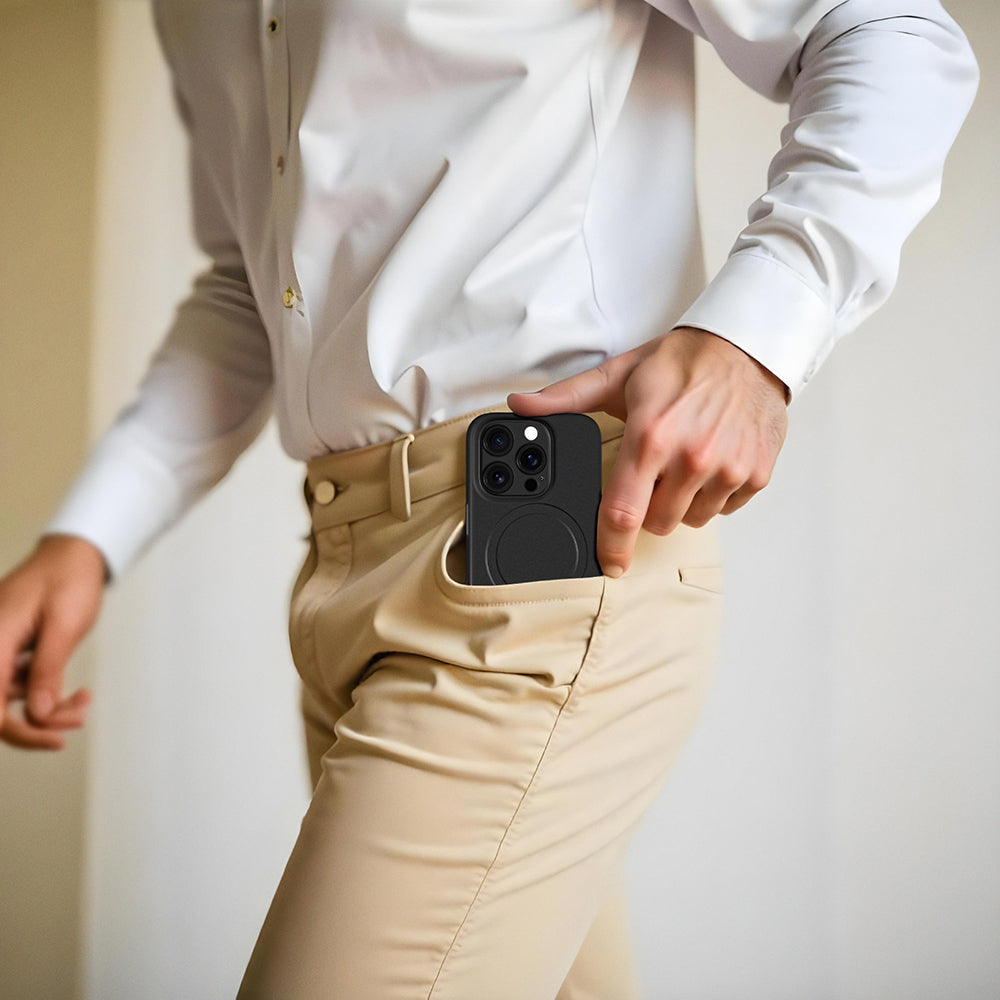 Apple iPhone 16 Pro Kılıf M-safe Şarj Özellikli Amazingthing Minimal Air Serisi Kapak Şeffaf