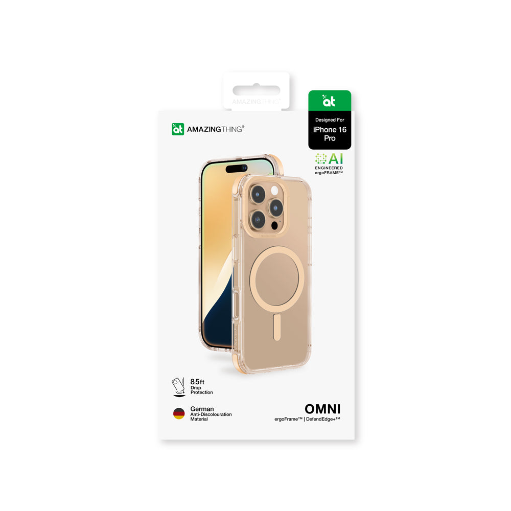 Apple iPhone 16 Pro Kılıf Magsafe Şarj Özellikli Amazingthing Omni Serisi Kapak Rose Gold