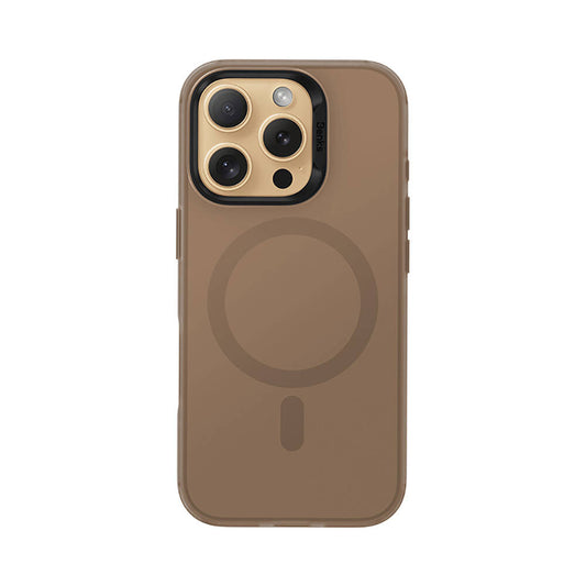 Apple iPhone 16 Pro Kılıf Magsafe Şarj Özellikli Benks Lucid Armor Kapak Gold