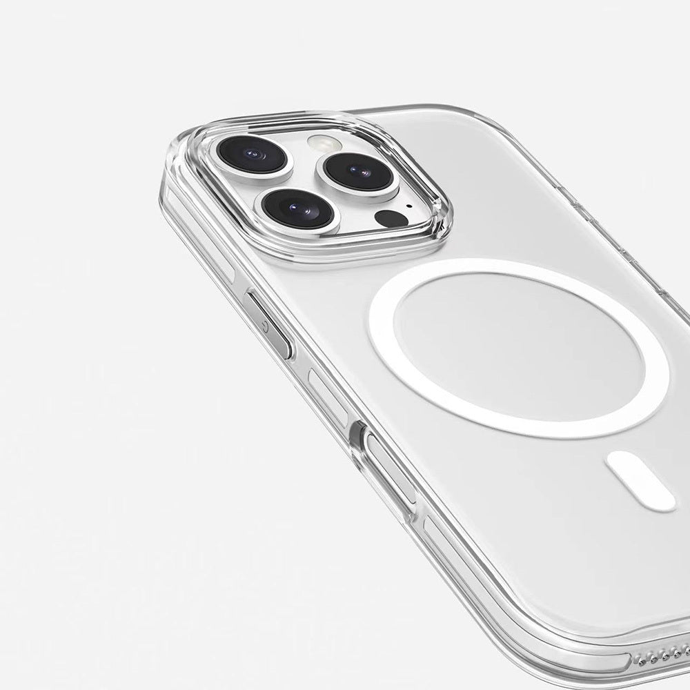 Apple iPhone 16 Pro Kılıf M-safe Şarj Özellikli Kamera Korumalı Zore Kripto Kapak Şeffaf