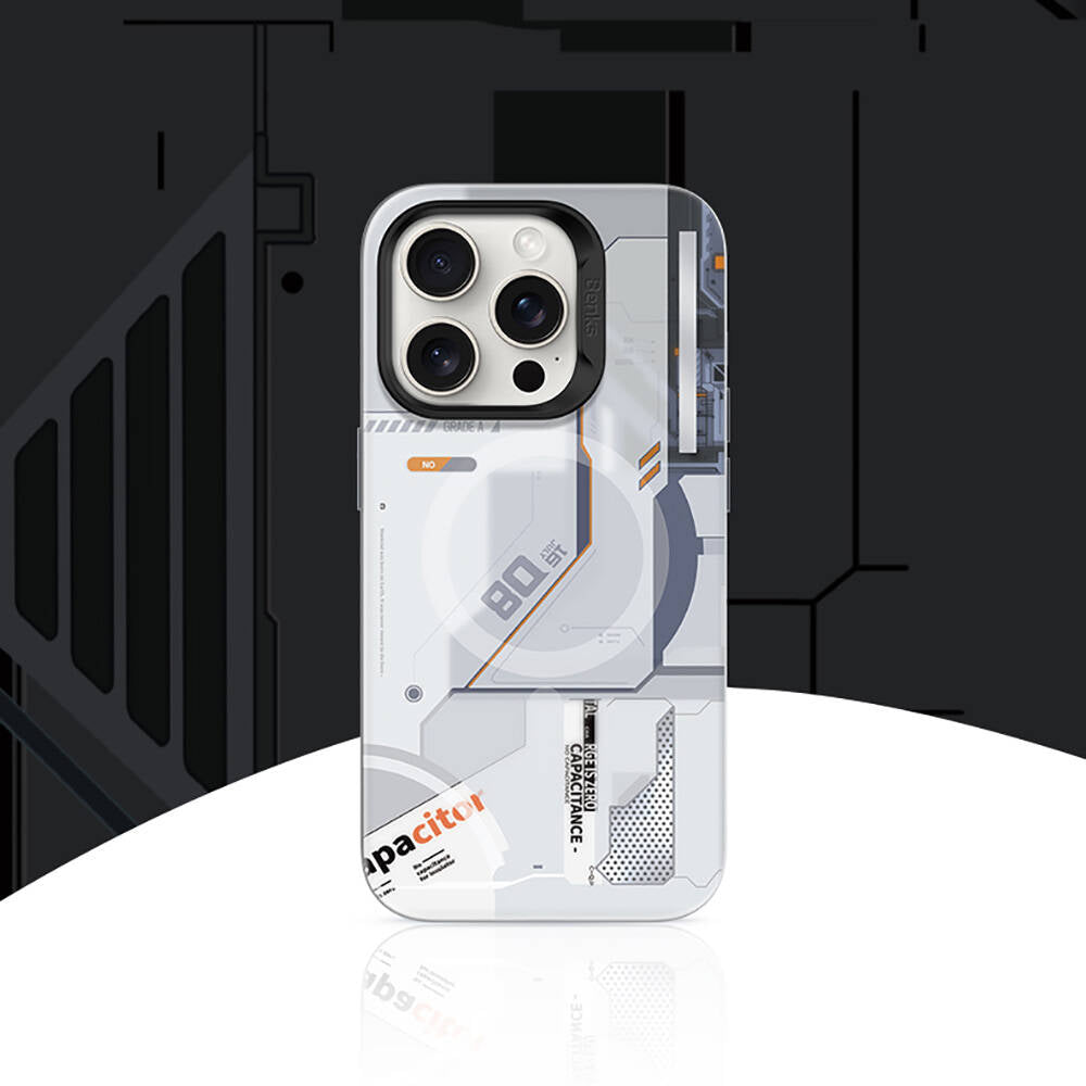 Apple iPhone 16 Pro Kılıf MagSafe Şarj Özellikli Mekanik Tasarımlı Benks Perspective Serisi Kapak Siyah