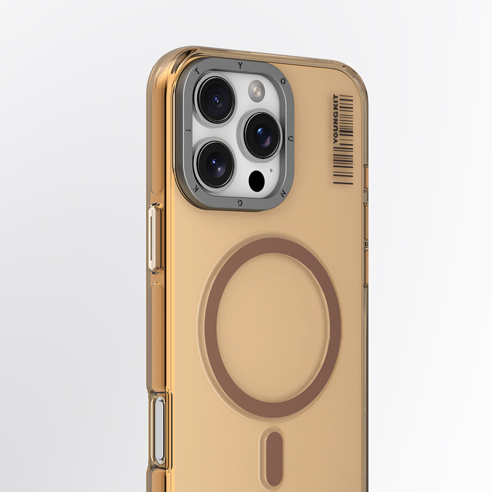 Apple iPhone 16 Pro Kılıf Magsafe Şarj Özellikli Şeffaf Youngkit Crystal Shield Serisi Kapak Şeffaf