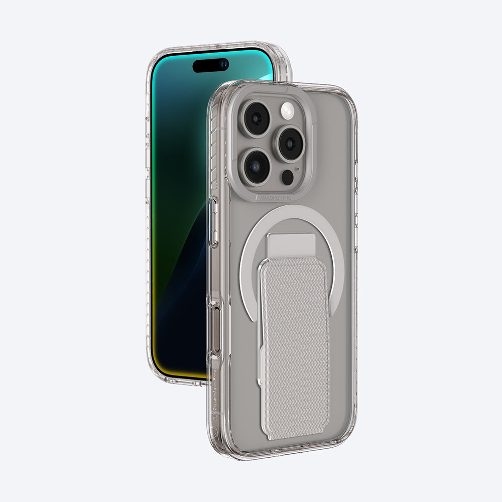 Apple iPhone 16 Pro Kılıf Magsafe Şarj Özellikli Standlı Amazingthing Titan Pro Plus Kapak Rose Gold