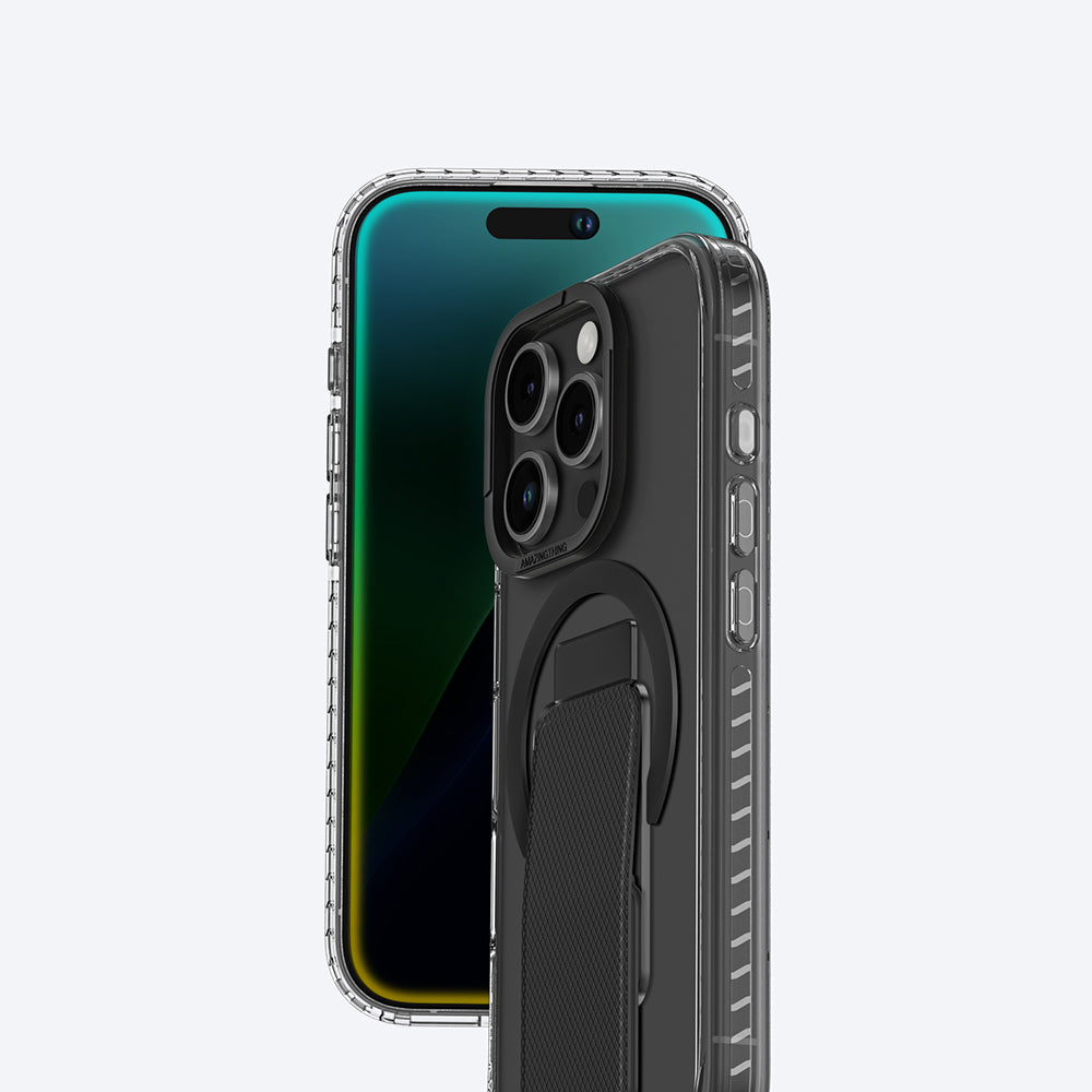 Apple iPhone 16 Pro Kılıf Magsafe Şarj Özellikli Standlı Amazingthing Titan Pro Plus Kapak Rose Gold