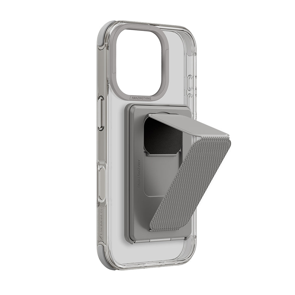 Apple iPhone 16 Pro Kılıf Magsafe Şarj Özellikli Standlı Set Amazingthing Omni Adventure Serisi Kapak Rose Gold