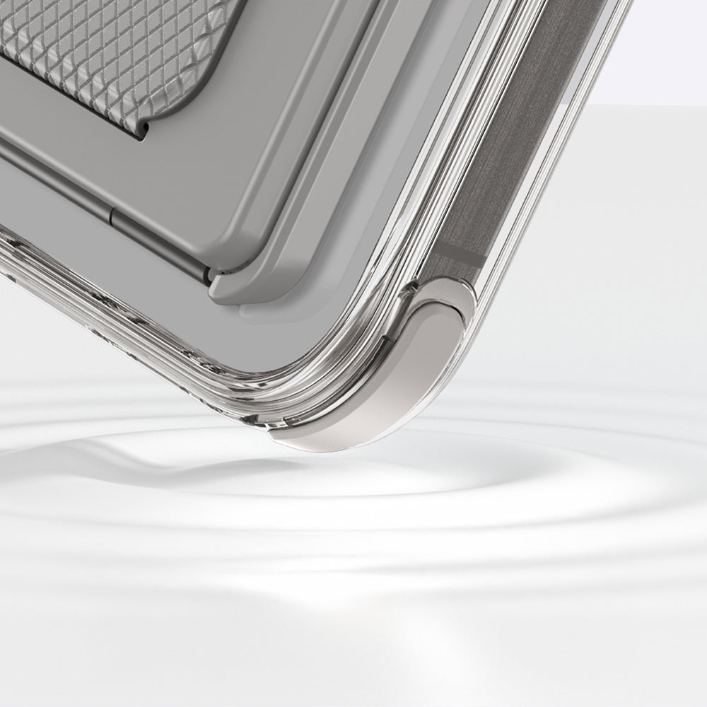 Apple iPhone 16 Pro Kılıf Magsafe Şarj Özellikli Standlı Set Amazingthing Omni Adventure Serisi Kapak Gri