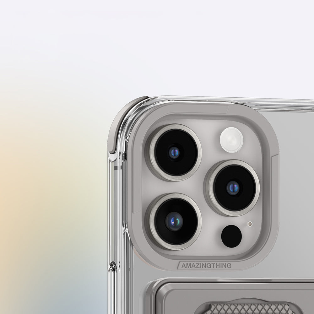 Apple iPhone 16 Pro Kılıf Magsafe Şarj Özellikli Standlı Set Amazingthing Omni Adventure Serisi Kapak Rose Gold