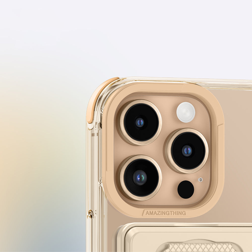 Apple iPhone 16 Pro Kılıf Magsafe Şarj Özellikli Standlı Set Amazingthing Omni Adventure Serisi Kapak Gri