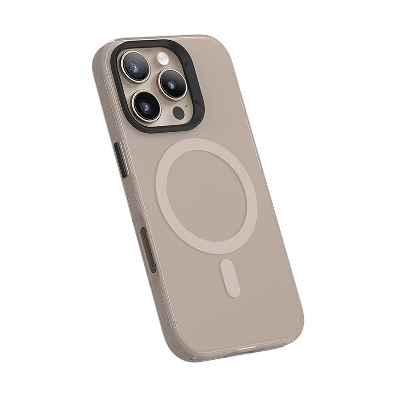 Apple iPhone 16 Pro Kılıf Magsafe Şarj Özellikli Yeni Seri Benks Lucid Armor Kapak Gold