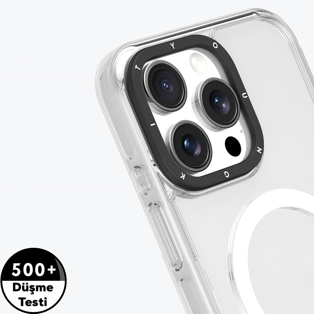 Apple iPhone 16 Pro Kılıf Magsafe Şarj Özellikli YoungKit Crystal Color Serisi Kapak Sarı