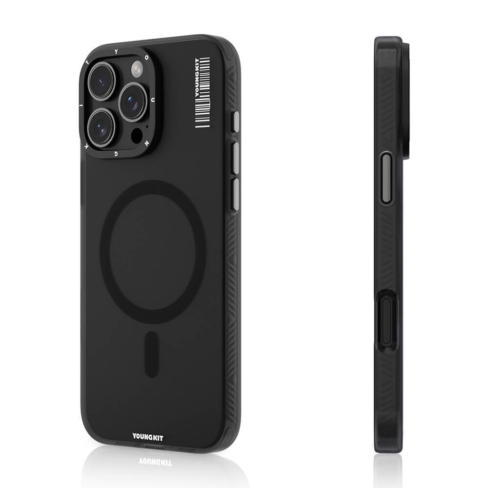 Apple iPhone 16 Pro Kılıf Magsafe Şarj Özellikli Youngkit Hidden Sand Serisi Kapak Gold