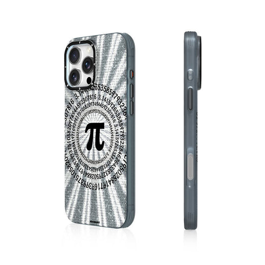 Apple iPhone 16 Pro Kılıf Magsafe Şarj Özellikli Youngkit Mathematical Serisi Kapak Gri