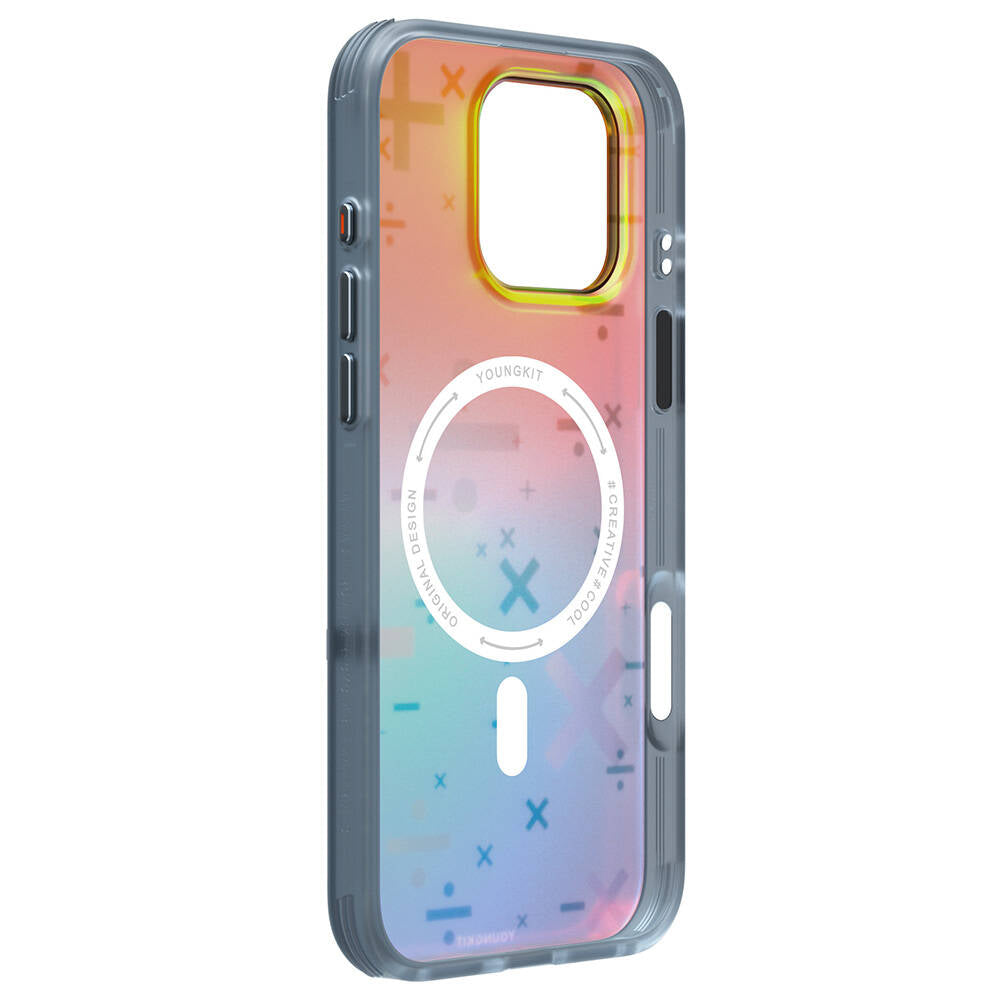 Apple iPhone 16 Pro Kılıf Magsafe Şarj Özellikli Youngkit Mathematical Serisi Kapak Colorful