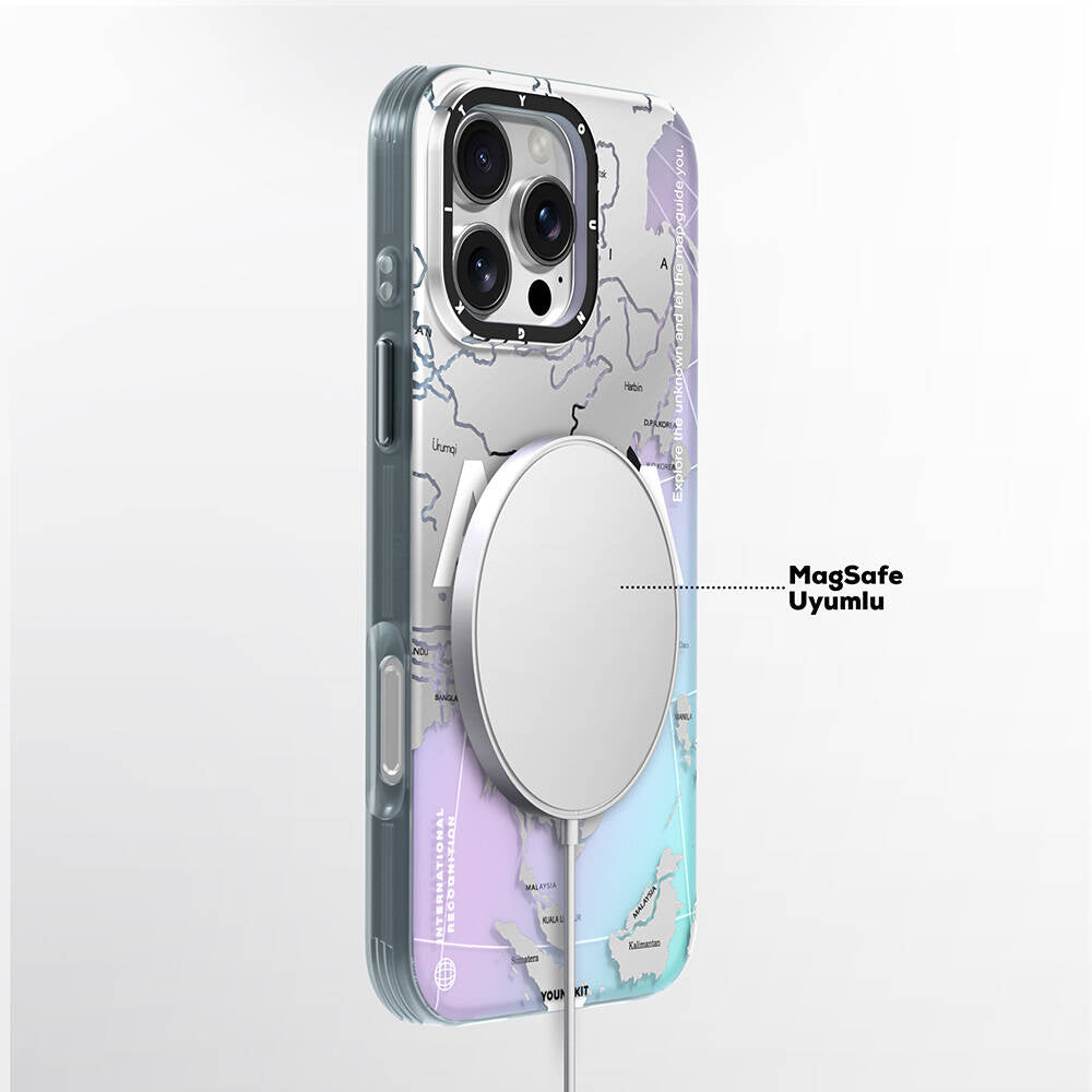 Apple iPhone 16 Pro Kılıf Magsafe Şarj Özellikli Youngkit Universal Serisi Kapak Beyaz