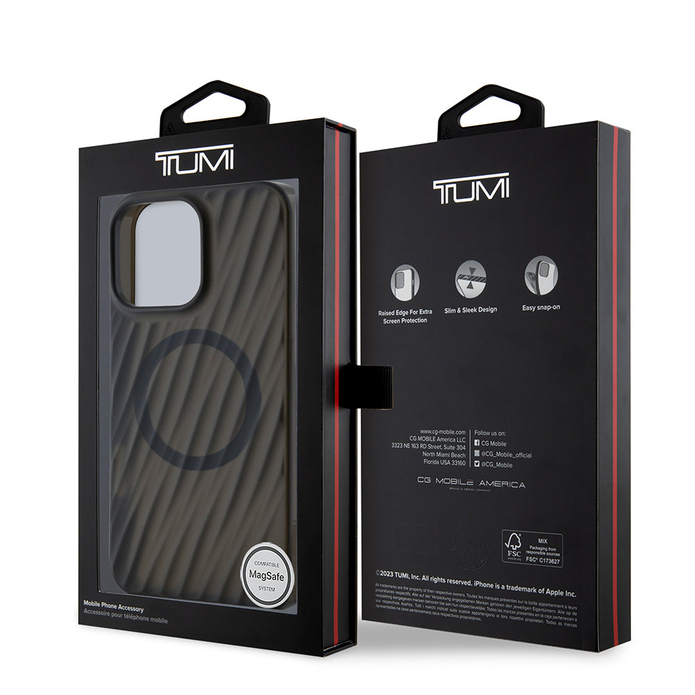 Apple iPhone 16 Pro Kılıf TUMI Orjinal Lisanslı Magsafe Şarj Özellikli Transparan Kapak Siyah