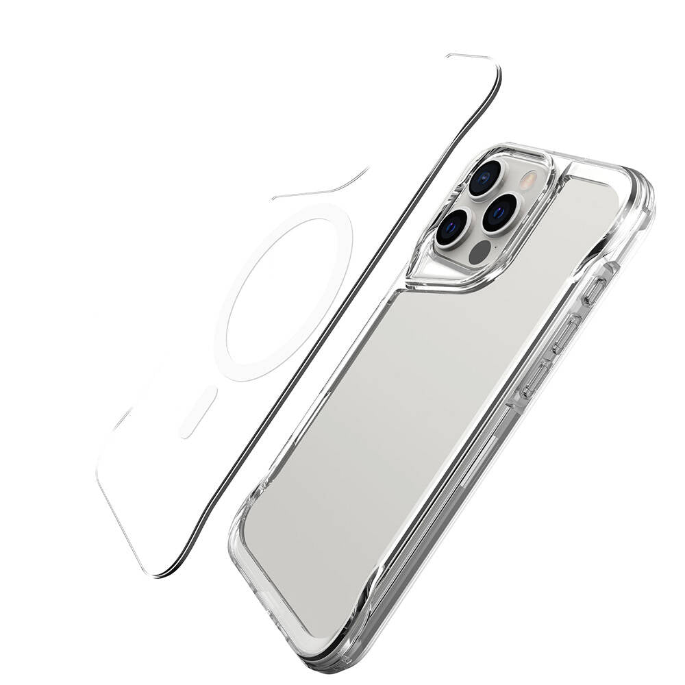 Apple iPhone 16 Pro Kılıf Zore M-safe Şarj Özellikli T-Max M-safe Kapak Şeffaf