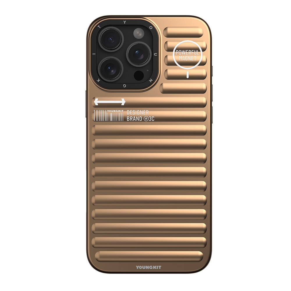 Apple iPhone 16 Pro Magsafe Şarj Özellikli Kılıf Mat Renkli Tasarım Youngkit Original Serisi Kapak Gümüş