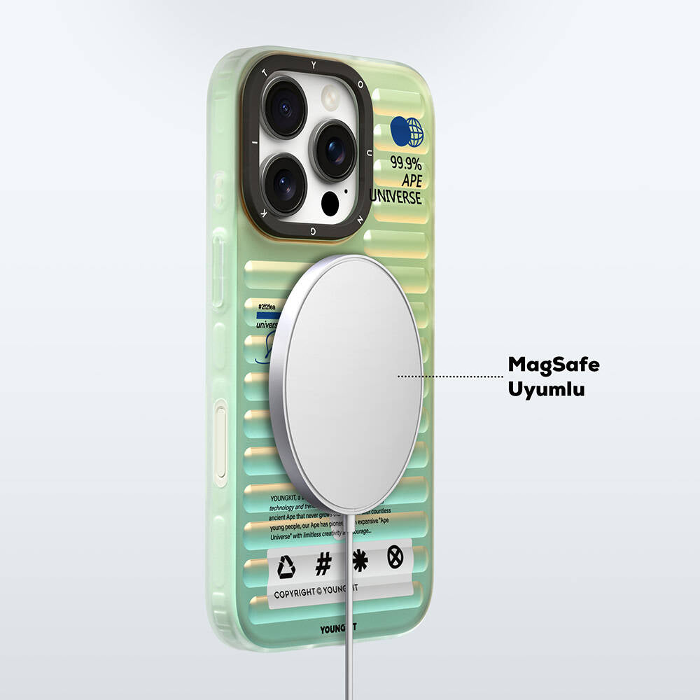 Apple iPhone 16 Pro Magsafe Şarj Özellikli Youngkit Chameleon Serisi Kapak Kırmızı