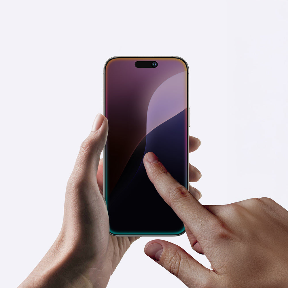 Apple iPhone 16 Pro Max Amazingthing Radix Privacy Parmak İzi Bırakmayan Temperli Cam Ekran Koruyucu Siyah