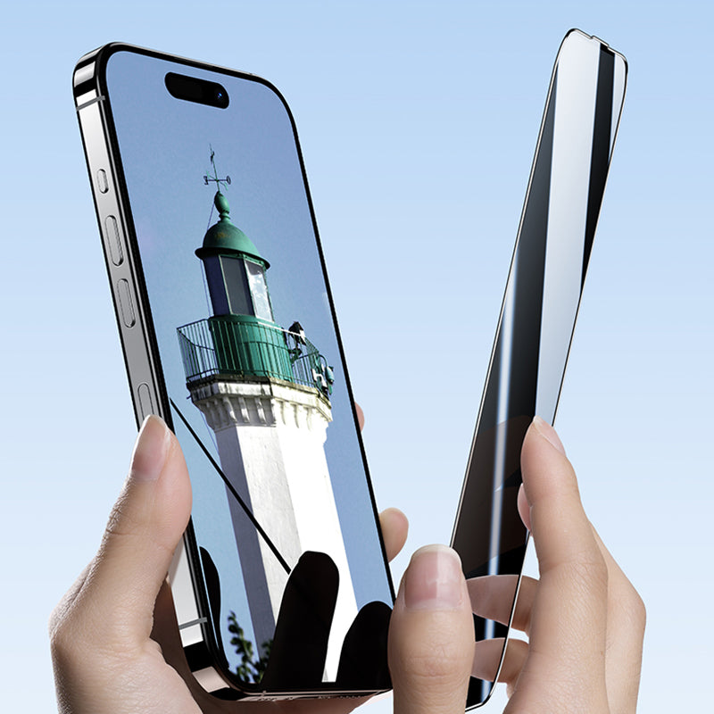 Apple iPhone 16 Pro Max Benks Ultra İnce Kenarlı Privacy Hayalet Ekran Koruyucu + Kolay Uygulama Aparatlı Siyah