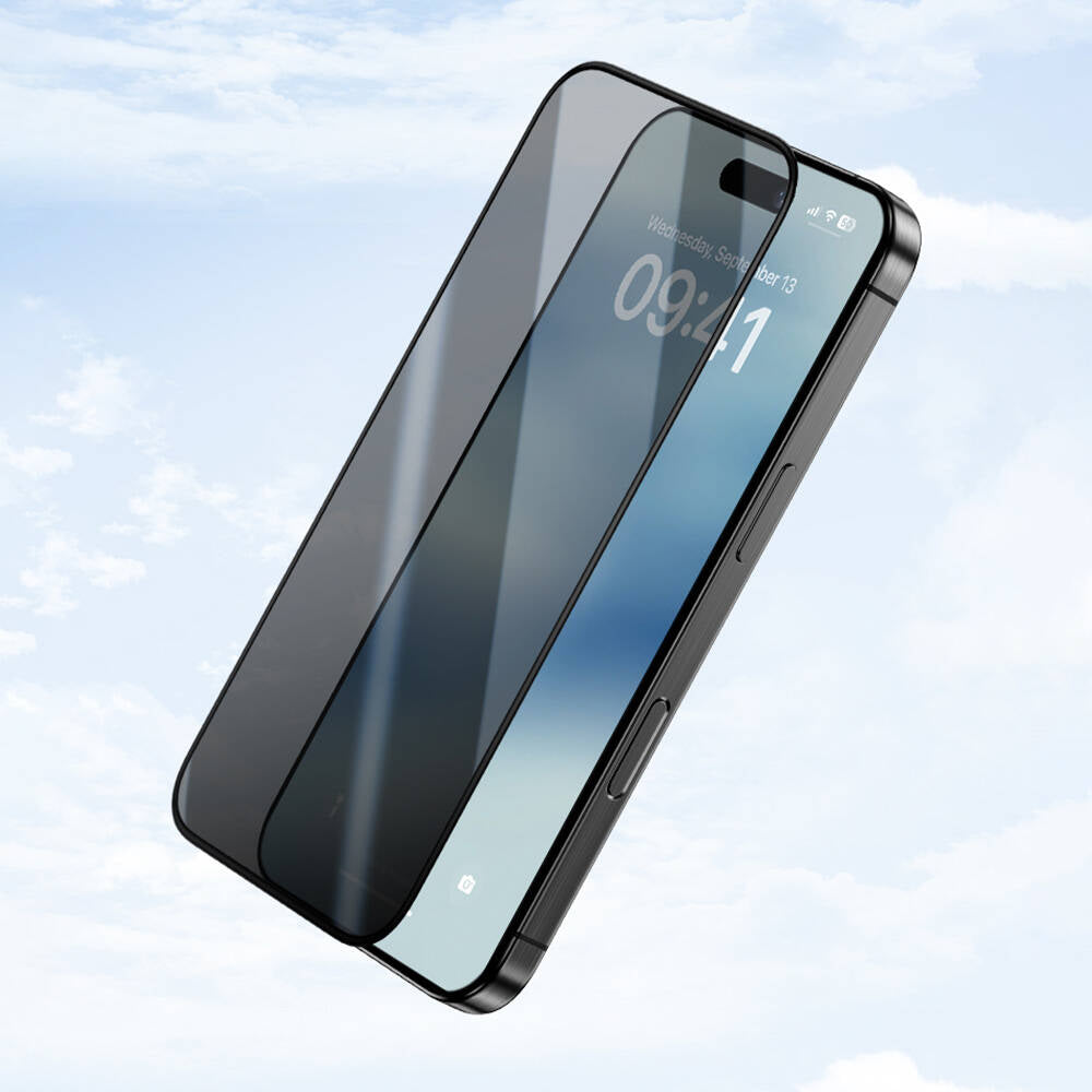 Apple iPhone 16 Pro Max Benks Ultra Shield 0.3mm Privacy Ekran Koruyucu + Kolay Uygulama Aparatlı Siyah
