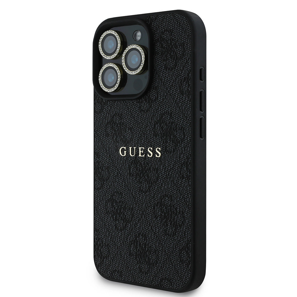 Apple iPhone 16 Pro Max Guess Orjinal Lisanslı Kılıf + Ekran Koruyucu + Lens Koruyucu 3in1 Aksesuar Seti Pembe