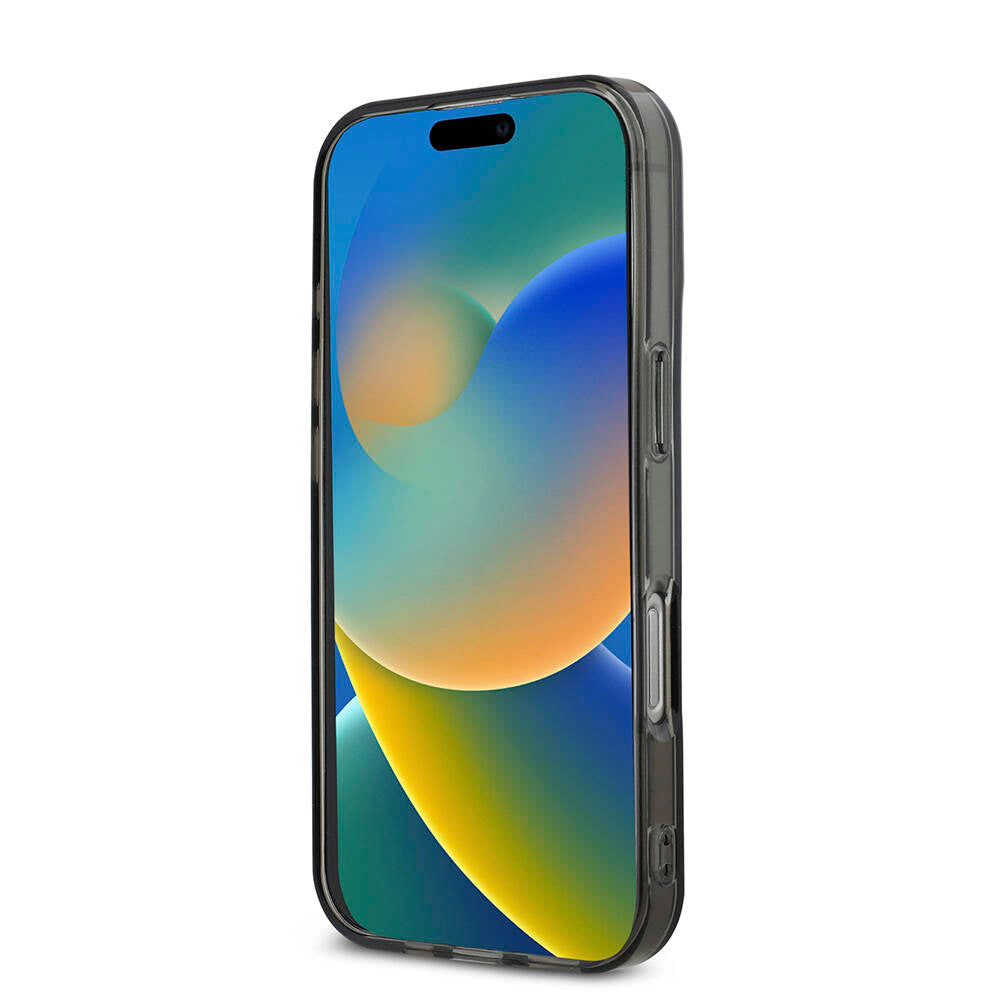 Apple iPhone 16 Pro Max Kılıf AMG Orjinal Lisanslı Magsafe Şarj Özellikli IML Baskı Logolu Çift Katmanlı Bow Lines Kapak Siyah