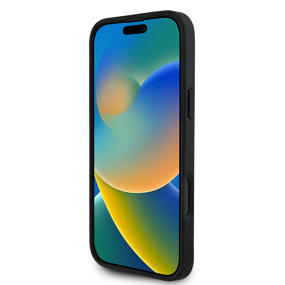 Apple iPhone 16 Pro Max Kılıf Aston Martin Orjinal Lisanslı M-safe Şarj Özellikli PU Deri Alonso 14 Baskılı Kapak Siyah