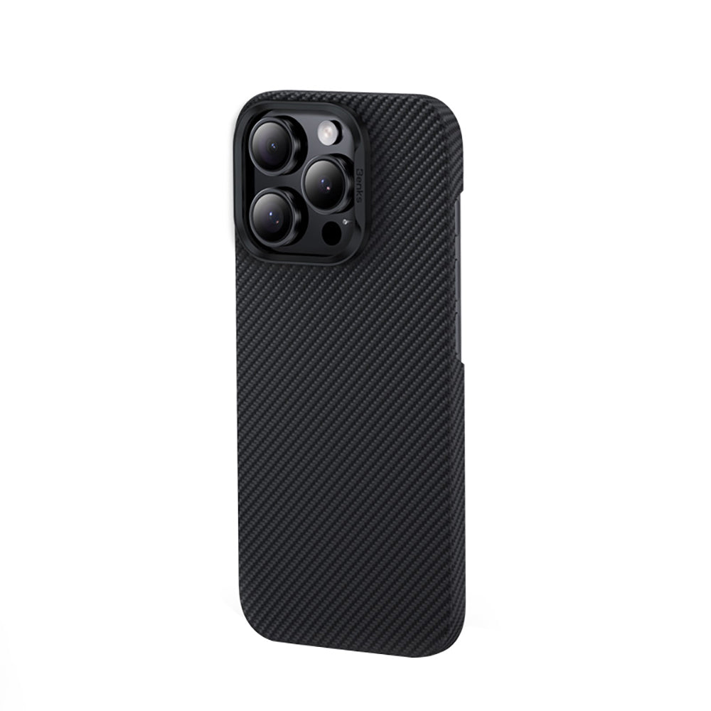 Apple iPhone 16 Pro Max Kılıf Benks M-safe Şarj Özellikli Metal Kamera Çerçeveli Magnetik ArmorAir 600D Kevlar Fiber Kapak Siyah