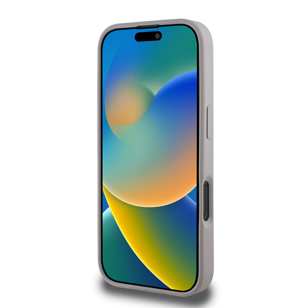 Apple iPhone 16 Pro Max Kılıf Guess Orjinal Lisanslı Gül Baskılı Büyük Metal Logo Dizaynlı Kapak Pembe