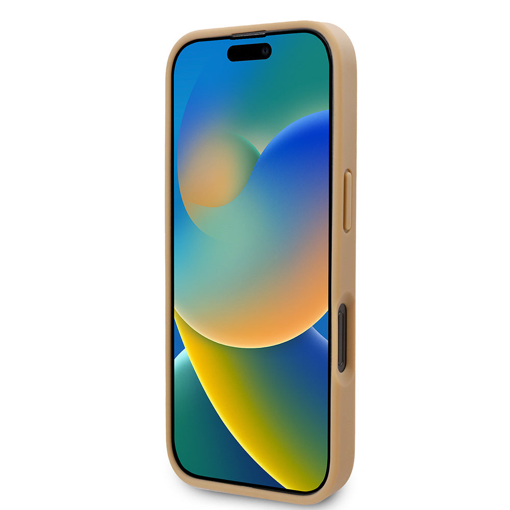 Apple iPhone 16 Pro Max Kılıf Karl Lagerfeld Orjinal Lisanslı Magsafe Şarj Özellikli KL Yazılı Hot Stamp Kapak Pembe