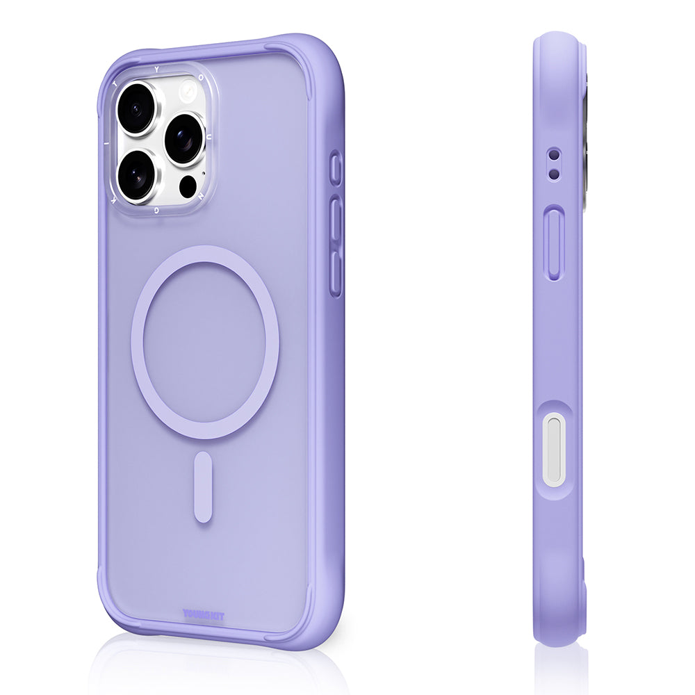 Apple iPhone 16 Pro Max Kılıf M-safe Şarj Özellikli Youngkit Macaroon Serisi Kapak Pembe