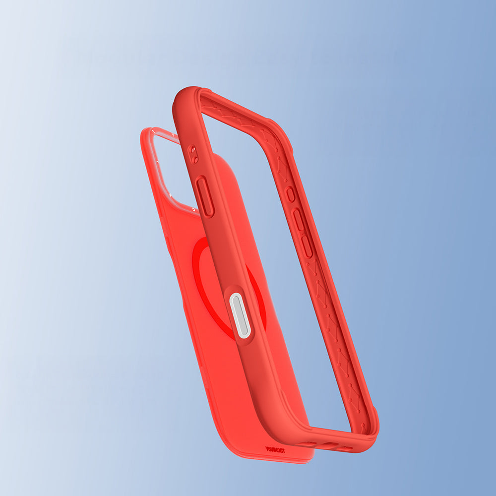 Apple iPhone 16 Pro Max Kılıf M-safe Şarj Özellikli Youngkit Macaroon Serisi Kapak Yeşil